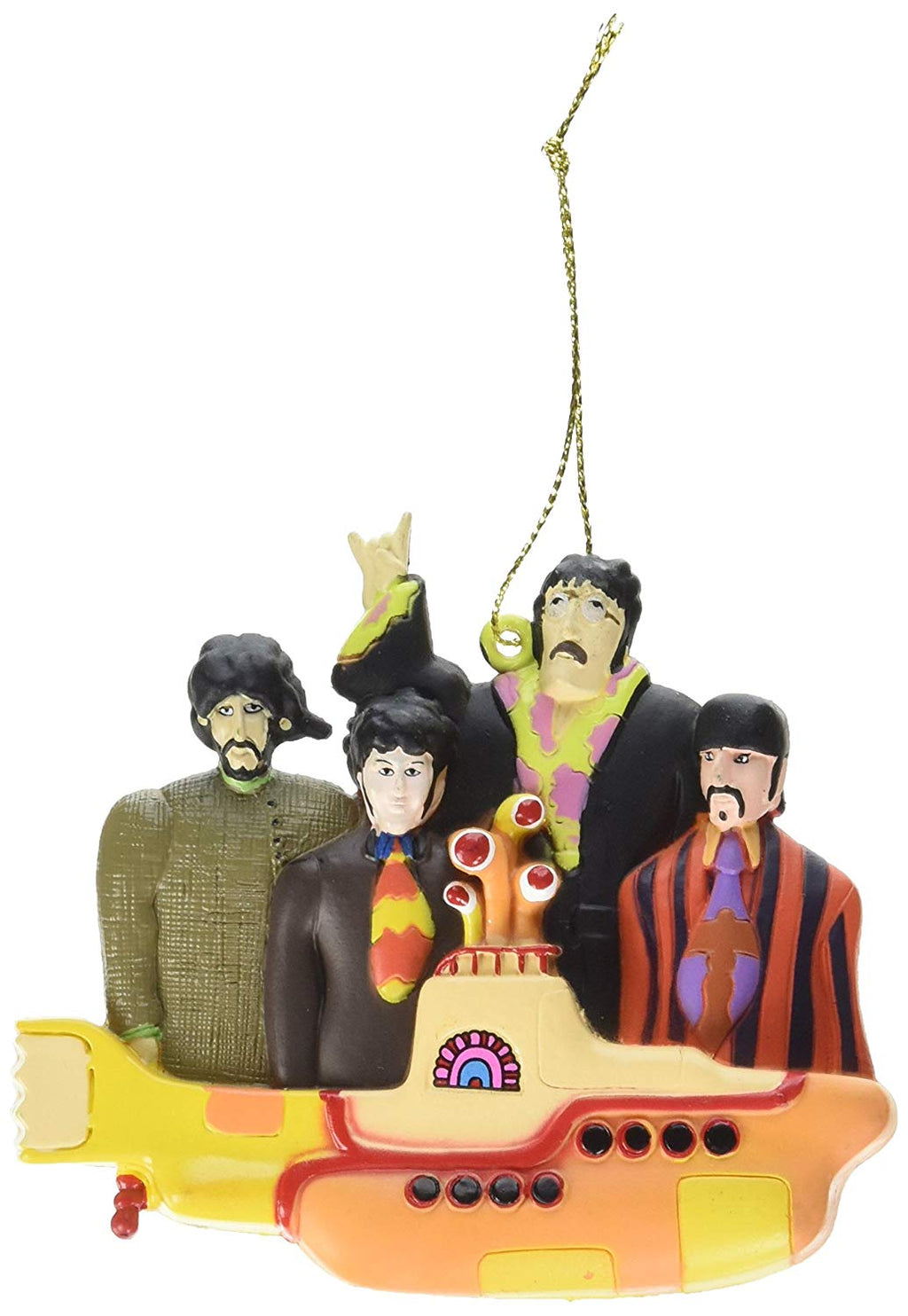 The Beatles Yellow Submarine Sculpted Christmas Ornament - By Kurt S. Adler