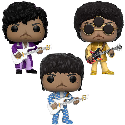 Rocas Funko: Pop! Prince Collectors Set - Purple Rain, La vuelta al mundo en un día, 3Rd Eye Girl Toy