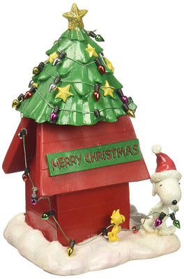 Department 56 Peanuts - Figura decorativa de casa de perro de Navidad