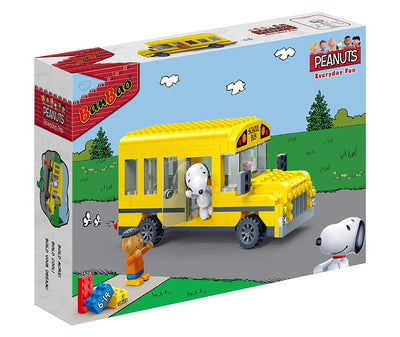 Peanuts Everyday Fun - Juego de construcción de autobuses escolares de Ban Bao