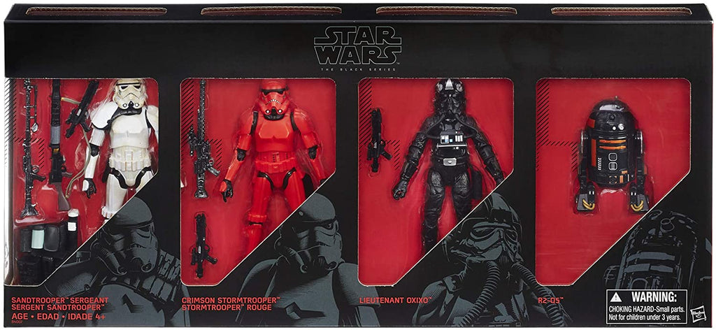 Star Wars - Juego de 4 figuras de acción coleccionables de las Fuerzas Imperiales de la serie Black en caja