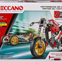 ERECTOR - Motorbikes and Cars 5 in 1 Street Fighter Bike Building Set by Meccano