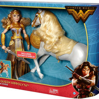 Mattel DC Wonder Woman Queen Hippolyta muñeca y caballo, 12 pulgadas