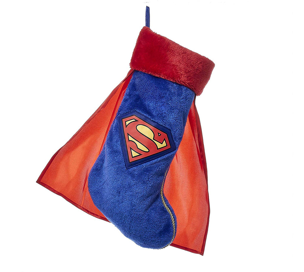 Kurt Adler 19 Inch Superman Christmas Stocking With Cape