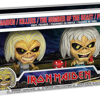 Iron Maiden - Eddie paquete de 4 Pop exclusivo que brilla en la oscuridad. Caja de figuras de vinilo de Funko