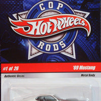Hot Wheels Detailed Diecast Cop Rods Series '69 Ford Mustang Pr5 Authentic Decos 1:64 Scale
