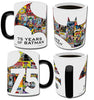 Morphing Mugs DC Comics Justice League (Batman 75th) Taza de cerámica, color negro