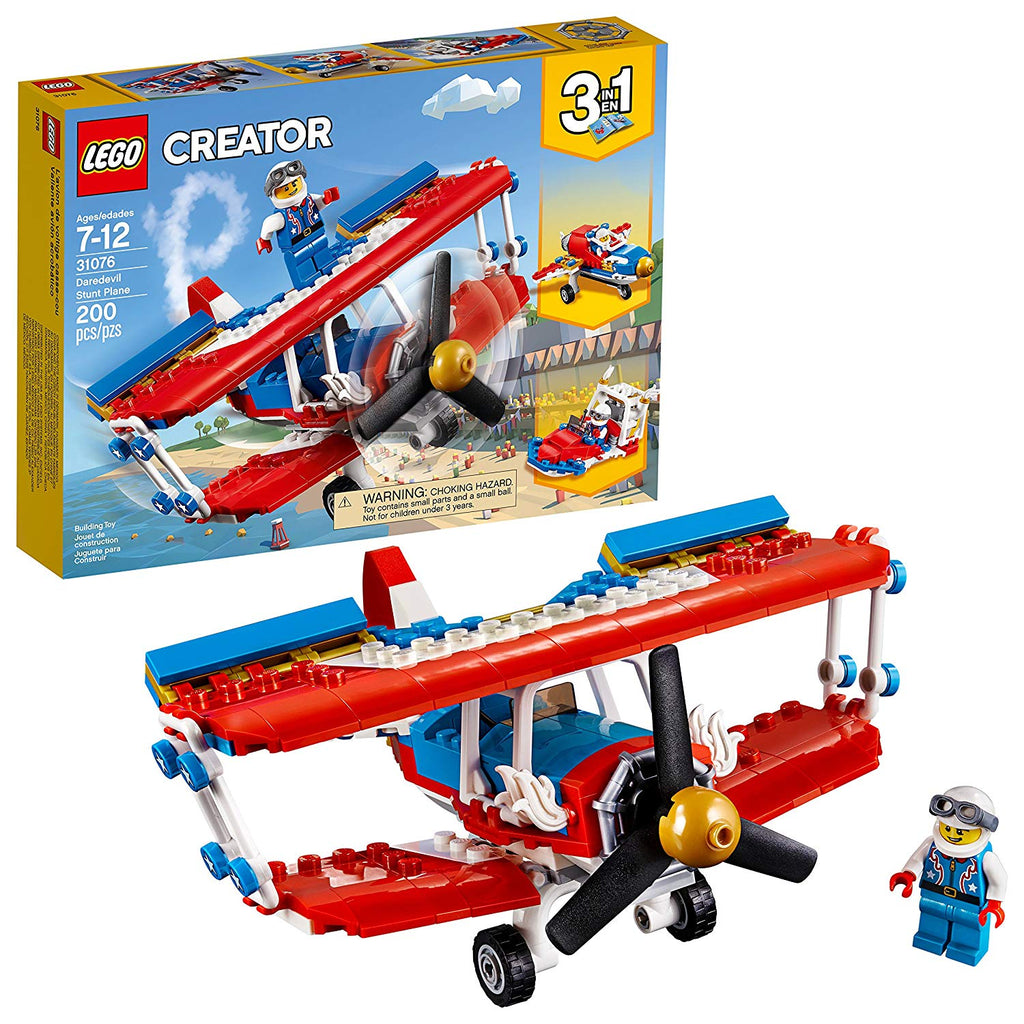 LEGO Creator 3in1 Daredevil Stunt Plane 31076 Building Kit (200 Piece)