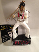 Mono blanco con adorno de micrófono de Kurt Adler Elvis Presley