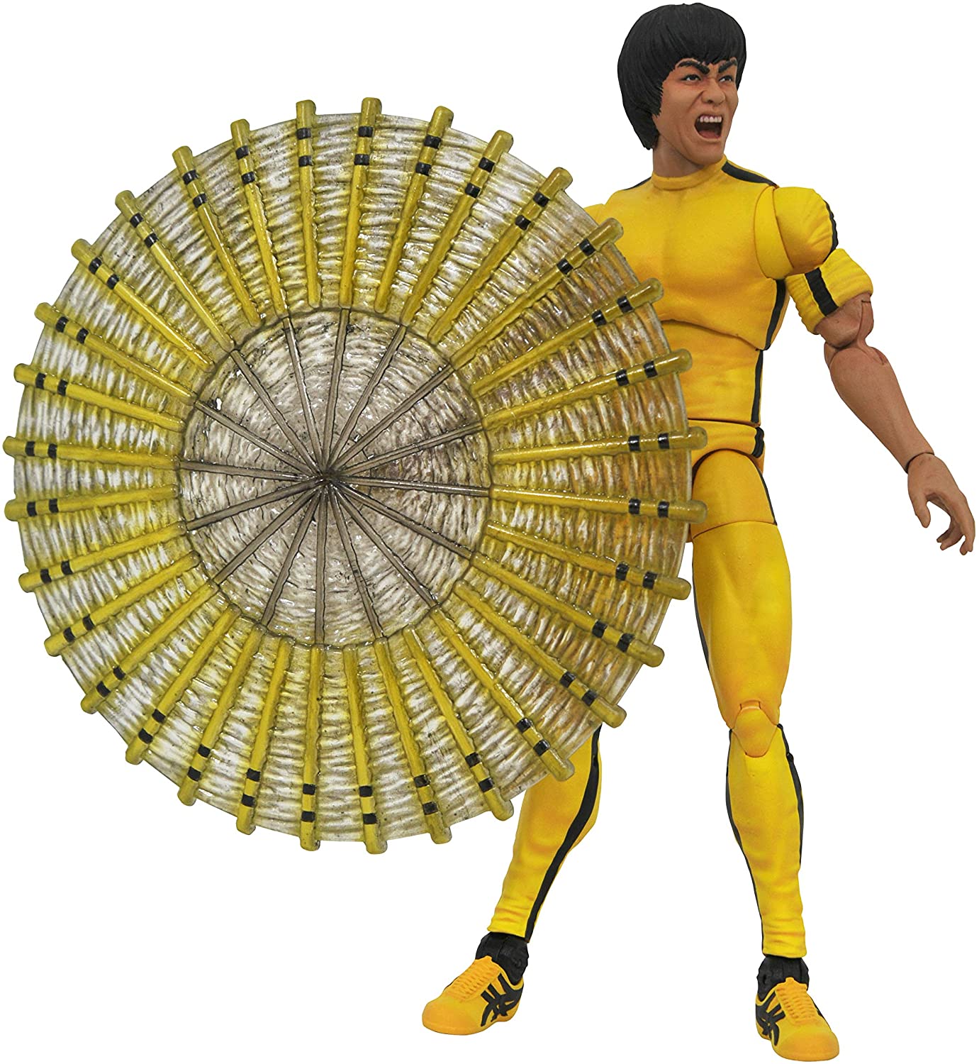 Bruce Lee Yellow Jumpsuit Action Figure by Diamond Select A & D