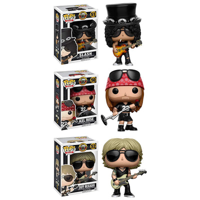 Funko Rocks: Pop Music Guns N Roses Collectors Set-Slash, Axl Rose, Duff McKagan Action Figure