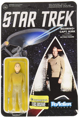 Star Trek: The Original Series Beaming Kirk Reaction Figura de acción retro de 3 3/4 pulgadas - Edición limitada
