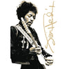 Jimi Hendrix - Cartel de chapa en blanco y negro