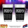 KISS BAND - Set of 2 Pint Glasses (16 oz. each) in Gift Box