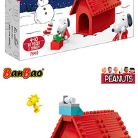 Peanuts - Snoopy &amp; Woodstock Christmas Doghouse Building Set de Ban Bao 