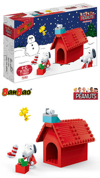 Peanuts - Snoopy & Woodstock Christmas Doghouse #7540 Building Set by Ban Bao