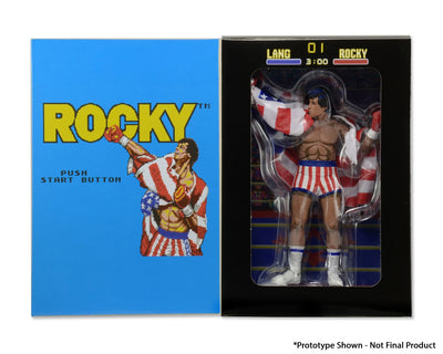 Rocky - Figura de acción de 7 pulgadas con aspecto de videojuegos clásicos de NECA