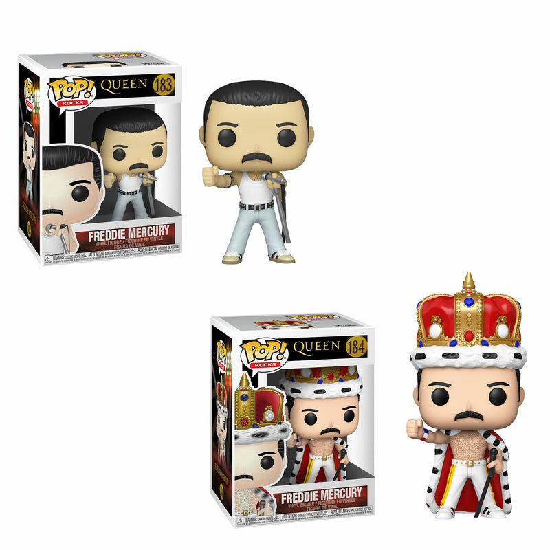 Funko Pop! Rocks – Freddie Mercury King (Queen) – Figurine Vinyle 9,5 Cm – édition Exclusive – Collector Officiel – Cadeau Fan De Musique