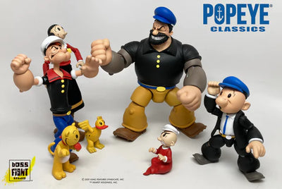 POPEYE - Popeye Classics Wave 1 Complete Set 4-pc Action Figure Set by Boss Fight Studio Studio