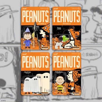 PEANUTS - HALLOWEEN Series 4 Set of 4 pieces ReAction 3 3/4-Inch Retro Action Figures Super 7