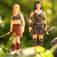 XENA: Warrior Princess - Xena &amp; Gabrielle Set de 2 figuras de reacción de 3 3/3" de Super 7
