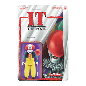 IT The Movie - Figura de reacción de PENNYWISE the Clown de 3 3/4" de Super 7
