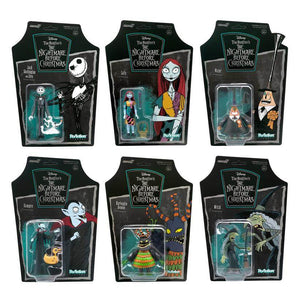 Nightmare Before Christmas - Set of 6 pieces ReAction 3 3/4-Inch Retro Action Figures by Super 7