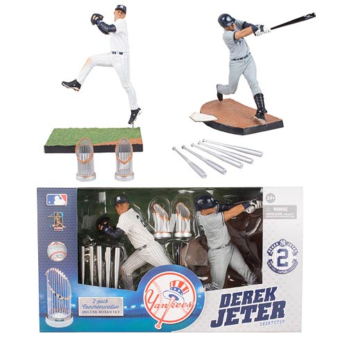 MLB Series 31 Derek Jeter Pinstripes Jersey Action Figure 