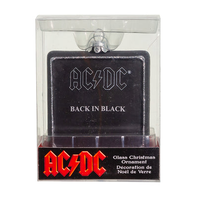AC/DC - Back in Black Album Cover Ornament 3.5-Inch Glass por Kurt Adler Inc.