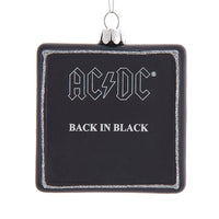 AC/DC - Back in Black Album Cover Ornament 3.5-Inch Glass by Kurt Adler Inc.