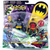 Batman - Zipline Batman &amp; Battle Board Robin Juego de figuras de acción de 2 unidades de Mattel