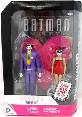 DC Collectibles - Batman: serie animada Joker & Harley Quinn Mad Love Book y juego de 2 figuras de acción 