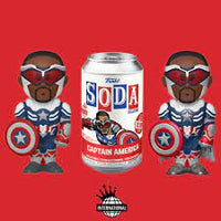 Falcon &amp; Winter Soldier - Figura de vinilo del Capitán América en lata de SODA de Funko
