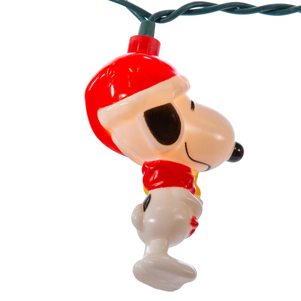 Peanuts - UL 10-Light LED Snoopy and Woodstock Light Set by Kurt Adler ...
