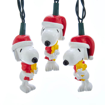 Peanuts - UL 10-Light LED Snoopy and Woodstock Light Set by Kurt Adler Inc.