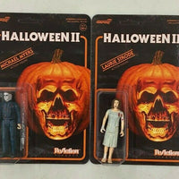 Halloween Movie II  - Michael Myers & Laurie Strode  Set of 2 pcs 3 3/4" ReAction Figures by Super 7
