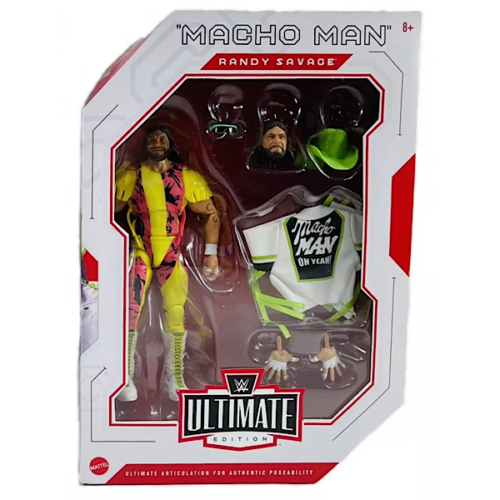 Macho Man Randy Savage WWE Elite Action Figure Retrofest Mattel New In Macho Man Randy Savage WWE Elite Action Figure Retrofest Mattel New In