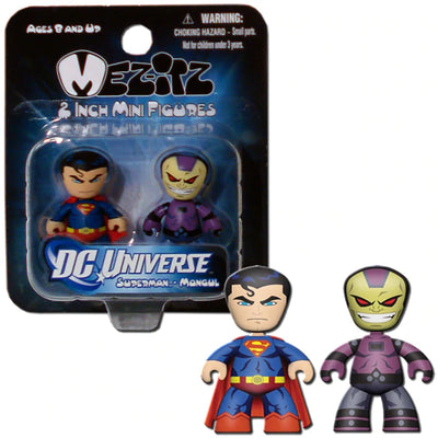 DC Universe - Superman & Mongul Mini Mez-itz Vinyl Figure 2-pack por Mezco Toyz