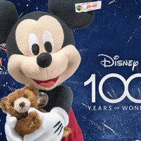 Disney  - Mickey Mouse "D100" with Mini Teddy Bear 12" Limited Edition Plush by STEIFF